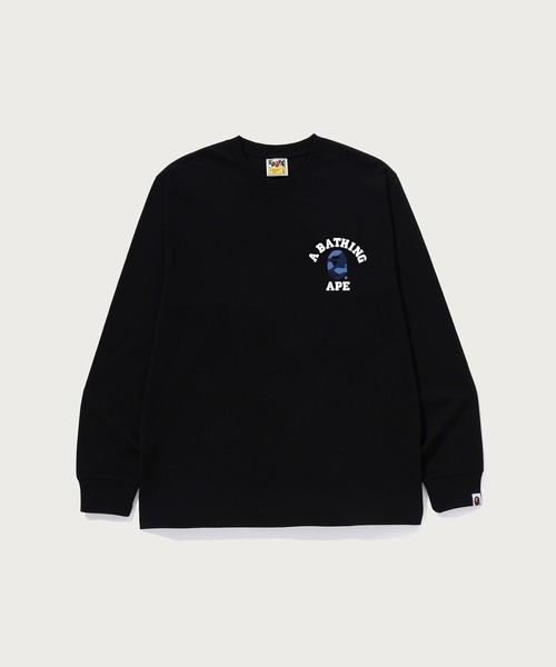 A BATHING APE(アベイシングエイプ)の「COLOR CAMO COLLEGE ATS LS TEE(Tシャツ/カットソー・メンズ・ホワイト×レッド/ホワイト×ネイビー/ホワイト×パープル/ブラック×パープル/ブラック×レッド/ブラック×ブルー/ホワイト系その他3/ブラック系その他6・X-LARGE/LARGE/MEDIUM/SMALL/XX-LARGE)」の7枚目の写真