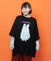 362129:ポンポン ポポラ柄Tシャツ