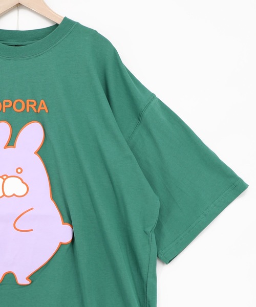 ScoLar(スカラー)の「362129:ポンポン ポポラ柄Tシャツ(Tシャツ/カットソー・レディース・オレンジ/オフホワイト/グリーン/ブラック・M)」の18枚目の写真