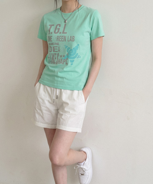 THE GREEN LAB（ザグリーンラボ）の「TGL スパン半袖Tシャツ [ミント]（Tシャツ/カットソー・レディース・その他・FREE）」の2枚目の写真