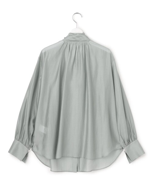 23区(ニジュウサンク)の「ナチュラルシアーオーガンジー ボウタイ ブラウス(シャツ/ブラウス・レディース・スカイブルー系/ブラック系/アイボリー系・38/40)」の8枚目の写真