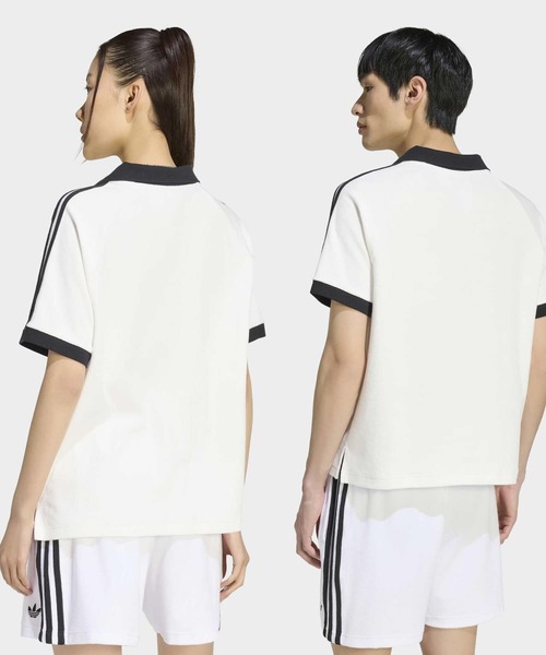 adidas(アディダス)の「テリー ポロシャツ / アディダスオリジナルス adidas Originals(ポロシャツ・メンズ・ホワイト・MEDIUM/SMALL/X-LARGE/X-SMALL/XX-SMALL/XX-LARGE/3XL/LARGE)」の2枚目の写真