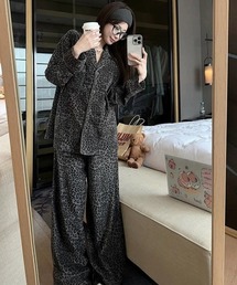 Ritzy（リッツィー）の「レオパード柄長袖パジャマ上下セット（ルームウェア/パジャマ）」
