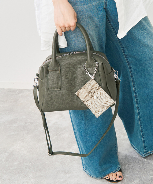Spick & Span(スピックアンドスパン)の「《別注 / 追加2》MILOS / ミロス ミニボストンバッグ *(ボストンバッグ・レディース・ブラック/カーキ・FREE)」の3枚目の写真