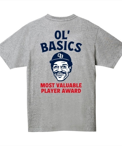 Ol' Basics（オールベーシックス）の「Ol' Basics（オール・ベーシックス） 半袖Tシャツ イラスト ロゴ バックプリント ポケットTシャツ 半袖 トップス カットソー アメカジ カジュアル レディース ユニセックス（Tシャツ/カットソー・レディース・ホワイト/ヘザーグレー/ブラック/オレンジ/アーミー・S/XS）」の4枚目の写真