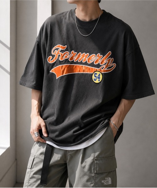 Bling Leads(ブリングリーズ)の「【Bls】 【ZM】【Bling Leads】オーバーサイズ ワッペン刺繍TEE(Tシャツ/カットソー・メンズ・ブルー系その他2/スミクロ/ダークグリーン/ホワイト系その他/ホワイト/ブルー系その他・LARGE/MEDIUM)」の3枚目の写真