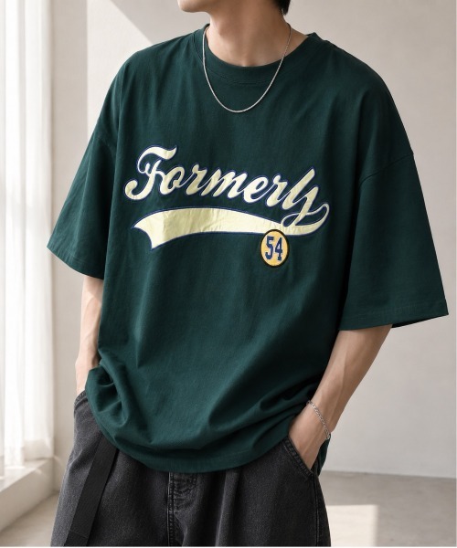 Bling Leads(ブリングリーズ)の「【Bls】 【ZM】【Bling Leads】オーバーサイズ ワッペン刺繍TEE(Tシャツ/カットソー・メンズ・ブルー系その他2/スミクロ/ダークグリーン/ホワイト系その他/ホワイト/ブルー系その他・LARGE/MEDIUM)」の4枚目の写真