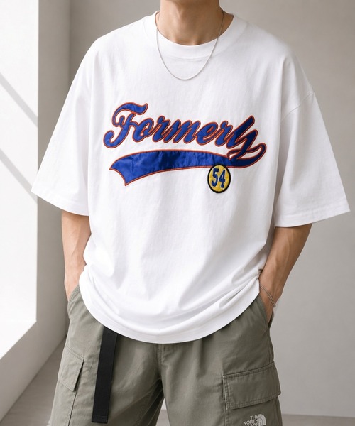 Bling Leads(ブリングリーズ)の「【Bls】 【ZM】【Bling Leads】オーバーサイズ ワッペン刺繍TEE(Tシャツ/カットソー・メンズ・ブルー系その他2/スミクロ/ダークグリーン/ホワイト系その他/ホワイト/ブルー系その他・LARGE/MEDIUM)」の10枚目の写真