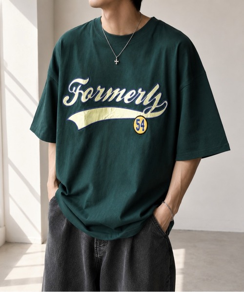 Bling Leads(ブリングリーズ)の「【Bls】 【ZM】【Bling Leads】オーバーサイズ ワッペン刺繍TEE(Tシャツ/カットソー・メンズ・ブルー系その他2/スミクロ/ダークグリーン/ホワイト系その他/ホワイト/ブルー系その他・LARGE/MEDIUM)」の12枚目の写真