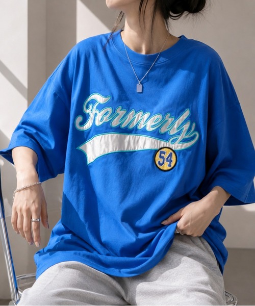 Bling Leads(ブリングリーズ)の「【Bls】 【ZM】【Bling Leads】オーバーサイズ ワッペン刺繍TEE(Tシャツ/カットソー・メンズ・ブルー系その他2/スミクロ/ダークグリーン/ホワイト系その他/ホワイト/ブルー系その他・LARGE/MEDIUM)」の13枚目の写真