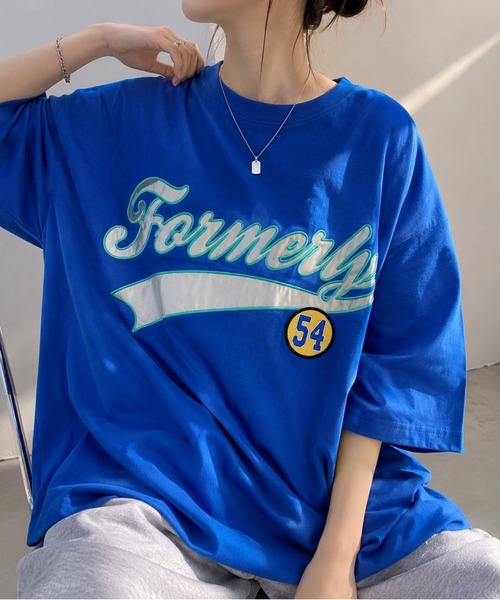 Bling Leads(ブリングリーズ)の「【Bls】 【ZM】【Bling Leads】オーバーサイズ ワッペン刺繍TEE(Tシャツ/カットソー・メンズ・ブルー系その他2/スミクロ/ダークグリーン/ホワイト系その他/ホワイト/ブルー系その他・LARGE/MEDIUM)」の17枚目の写真