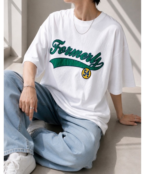 Bling Leads(ブリングリーズ)の「【Bls】 【ZM】【Bling Leads】オーバーサイズ ワッペン刺繍TEE(Tシャツ/カットソー・メンズ・ブルー系その他2/スミクロ/ダークグリーン/ホワイト系その他/ホワイト/ブルー系その他・LARGE/MEDIUM)」の20枚目の写真