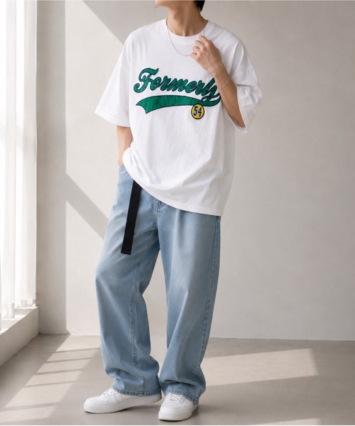 Bling Leads(ブリングリーズ)の「【Bls】 【ZM】【Bling Leads】オーバーサイズ ワッペン刺繍TEE(Tシャツ/カットソー・メンズ・ブルー系その他2/スミクロ/ダークグリーン/ホワイト系その他/ホワイト/ブルー系その他・LARGE/MEDIUM)」の21枚目の写真