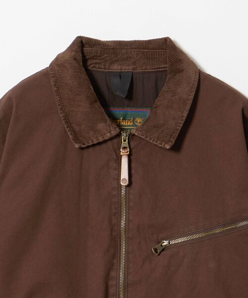Timberland(ティンバーランド)の「<Timberland> CNVS JACKET/アウター(ブルゾン・メンズ・ダークブラウン/ダークグレー・L/M)」の4枚目の写真