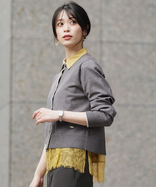 ANY SIS(エニィスィス)の「CICA加工 カーディガン(カーディガン/ボレロ・レディース・スカイブルー系/グレー系/ネイビー系/ワイン系・X-SMALL)」の10枚目の写真