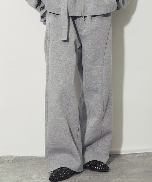 ANOTHER S(アナザーエス)の「「セットアップ対応」ポンチ立体カーブパンツ(その他パンツ・レディース・グレー/ブラック・FREE)」の2枚目の写真