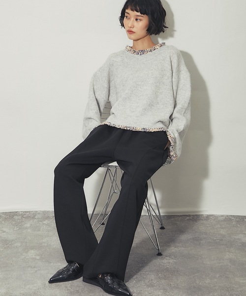 ANOTHER S(アナザーエス)の「「セットアップ対応」ポンチ立体カーブパンツ(その他パンツ・レディース・グレー/ブラック・FREE)」の13枚目の写真