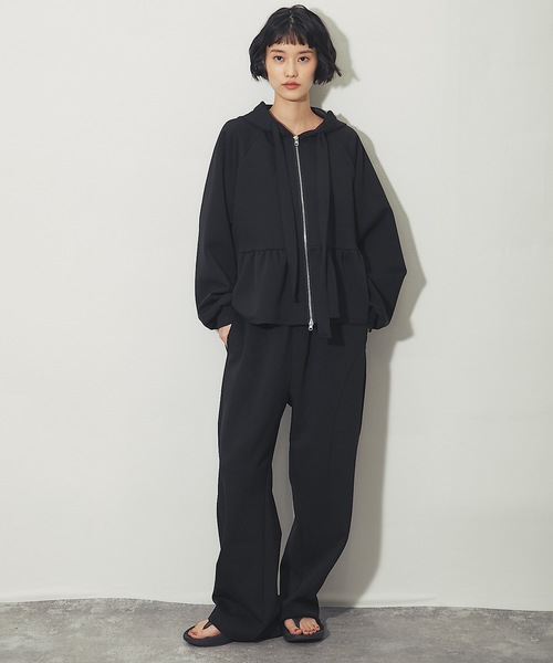 ANOTHER S(アナザーエス)の「「セットアップ対応」ポンチ立体カーブパンツ(その他パンツ・レディース・グレー/ブラック・FREE)」の14枚目の写真
