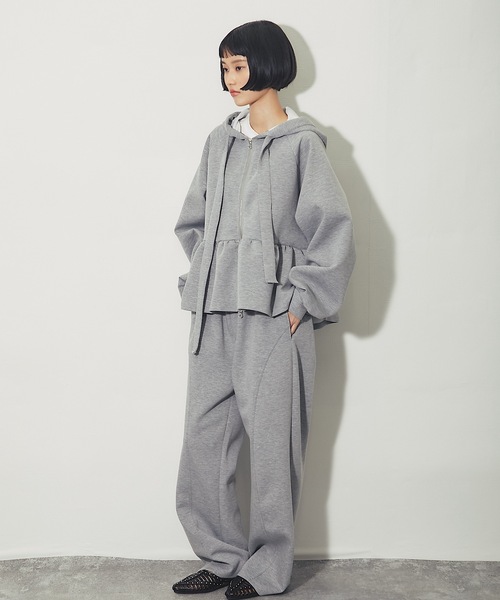 ANOTHER S(アナザーエス)の「「セットアップ対応」ポンチ立体カーブパンツ(その他パンツ・レディース・グレー/ブラック・FREE)」の21枚目の写真