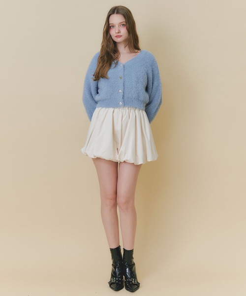 REDYAZEL(レディアゼル)の「ロゴメッシュニット×バルーンショートパンツセットアップ(セットアップ・レディース・ライトグレー/ネイビー/ブラウン・FREE)」の22枚目の写真
