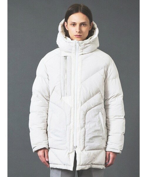 5351 POUR LES HOMMES(ゴーサンゴーイチプールオム)の「リバーシブル セミロング パデッドフーディー(ダウンジャケット/コート・メンズ・ブラック/ホワイト・50/44/46/48)」の12枚目の写真
