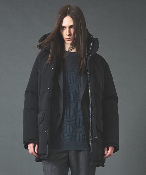 5351 POUR LES HOMMES(ゴーサンゴーイチプールオム)の「リバーシブル セミロング パデッドフーディー(ダウンジャケット/コート・メンズ・ブラック/ホワイト・50/44/46/48)」の5枚目の写真