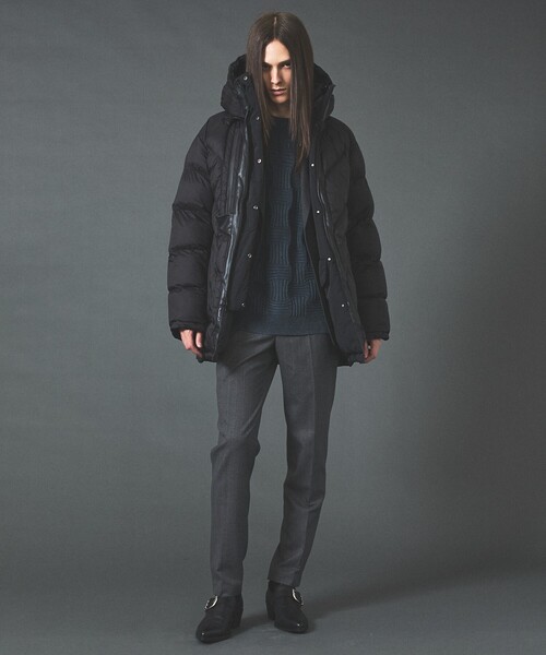 5351 POUR LES HOMMES(ゴーサンゴーイチプールオム)の「リバーシブル セミロング パデッドフーディー(ダウンジャケット/コート・メンズ・ブラック/ホワイト・50/44/46/48)」の6枚目の写真