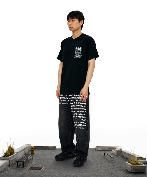 LAUGHER(ラファー)の「レタリングデニムパンツ - ブラック(デニムパンツ・レディース・その他・28/30/32)」の5枚目の写真