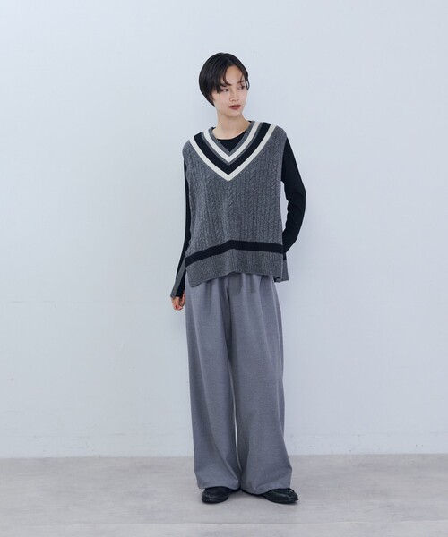 ADIEU TRISTESSE(アデュートリステス)の「ウォームイージーパンツ(その他パンツ・レディース・チャコールグレー/グレー/ブラック/カーキ・38)」の5枚目の写真