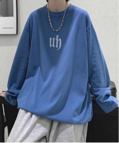 DOUBLE STEAL(ダブルスティール)の「DSフロントロゴロングスリーブTシャツ(Tシャツ/カットソー・メンズ・ブルー/グリーン/チャコール/ブラック/ホワイト・SMALL/X-LARGE/LARGE/MEDIUM)」の5枚目の写真