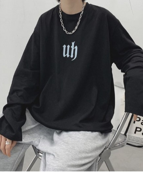 DOUBLE STEAL(ダブルスティール)の「DSフロントロゴロングスリーブTシャツ(Tシャツ/カットソー・メンズ・ブルー/グリーン/チャコール/ブラック/ホワイト・SMALL/X-LARGE/LARGE/MEDIUM)」の2枚目の写真