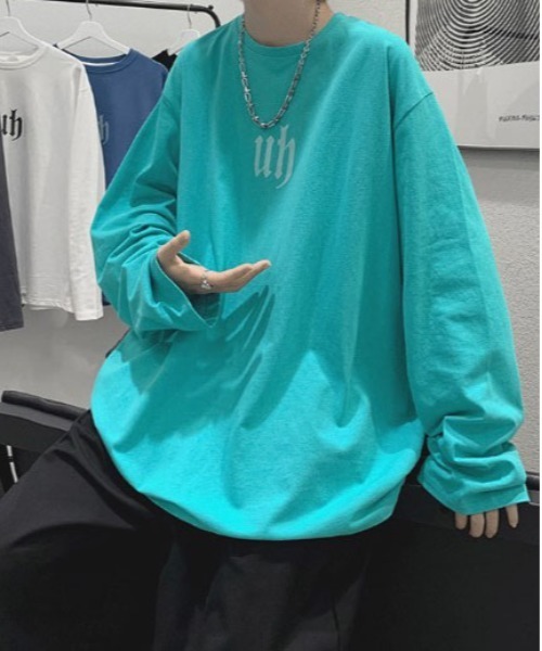 DOUBLE STEAL(ダブルスティール)の「DSフロントロゴロングスリーブTシャツ(Tシャツ/カットソー・メンズ・ブルー/グリーン/チャコール/ブラック/ホワイト・SMALL/X-LARGE/LARGE/MEDIUM)」の13枚目の写真