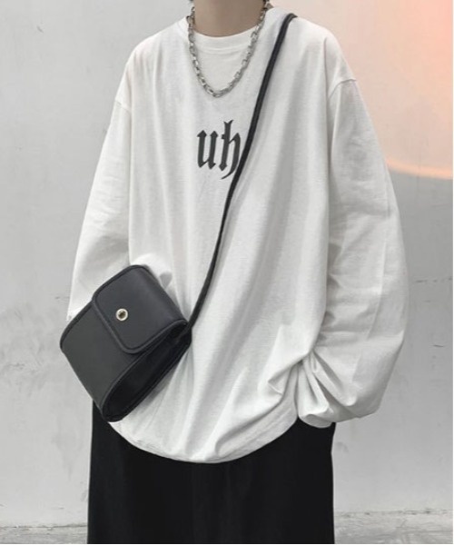 DOUBLE STEAL(ダブルスティール)の「DSフロントロゴロングスリーブTシャツ(Tシャツ/カットソー・メンズ・ブルー/グリーン/チャコール/ブラック/ホワイト・SMALL/X-LARGE/LARGE/MEDIUM)」の6枚目の写真