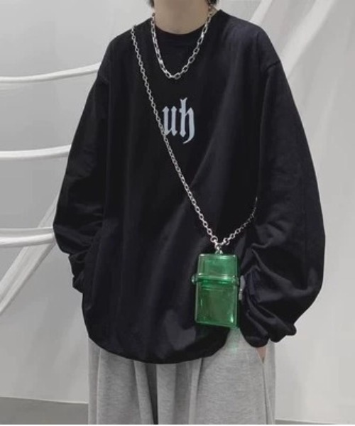 DOUBLE STEAL(ダブルスティール)の「DSフロントロゴロングスリーブTシャツ(Tシャツ/カットソー・メンズ・ブルー/グリーン/チャコール/ブラック/ホワイト・SMALL/X-LARGE/LARGE/MEDIUM)」の8枚目の写真