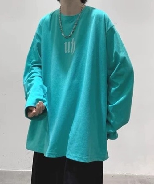 DOUBLE STEAL(ダブルスティール)の「DSフロントロゴロングスリーブTシャツ(Tシャツ/カットソー・メンズ・ブルー/グリーン/チャコール/ブラック/ホワイト・SMALL/X-LARGE/LARGE/MEDIUM)」の12枚目の写真