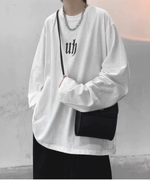 DOUBLE STEAL(ダブルスティール)の「DSフロントロゴロングスリーブTシャツ(Tシャツ/カットソー・メンズ・ブルー/グリーン/チャコール/ブラック/ホワイト・SMALL/X-LARGE/LARGE/MEDIUM)」の7枚目の写真