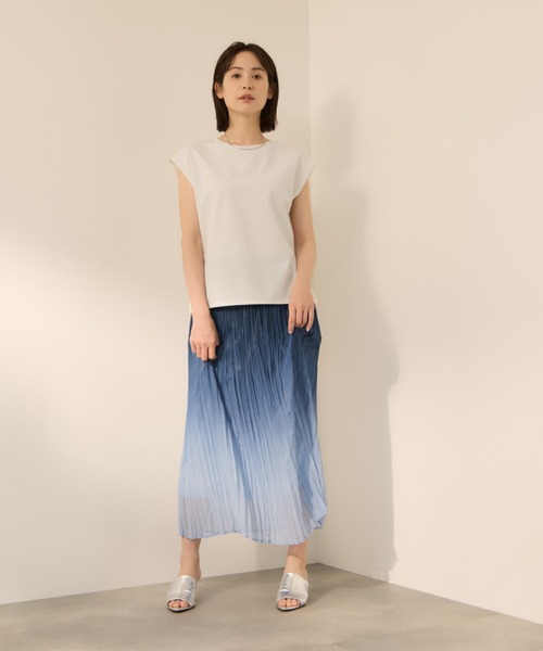 ketty(ケティ)の「【超快適機能】ノースリーブTブラウス(Tシャツ/カットソー・レディース・オフホワイト/ライトグレー・M)」の5枚目の写真