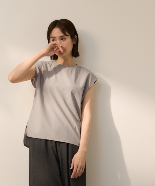 ketty(ケティ)の「【超快適機能】ノースリーブTブラウス(Tシャツ/カットソー・レディース・オフホワイト/ライトグレー・M)」の13枚目の写真