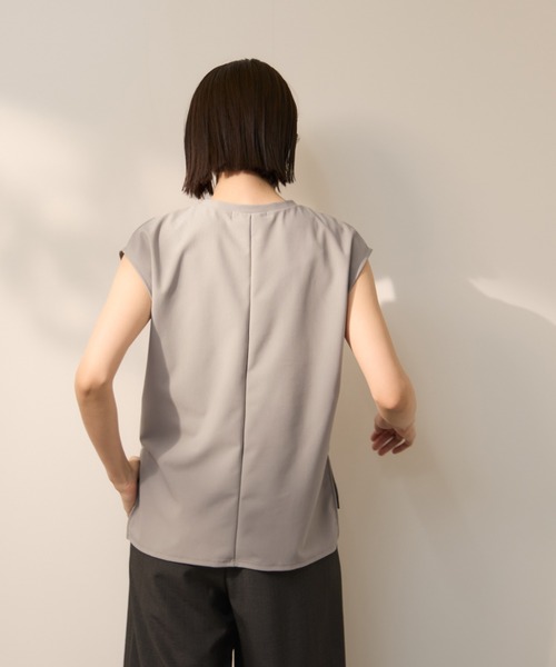 ketty(ケティ)の「【超快適機能】ノースリーブTブラウス(Tシャツ/カットソー・レディース・オフホワイト/ライトグレー・M)」の15枚目の写真