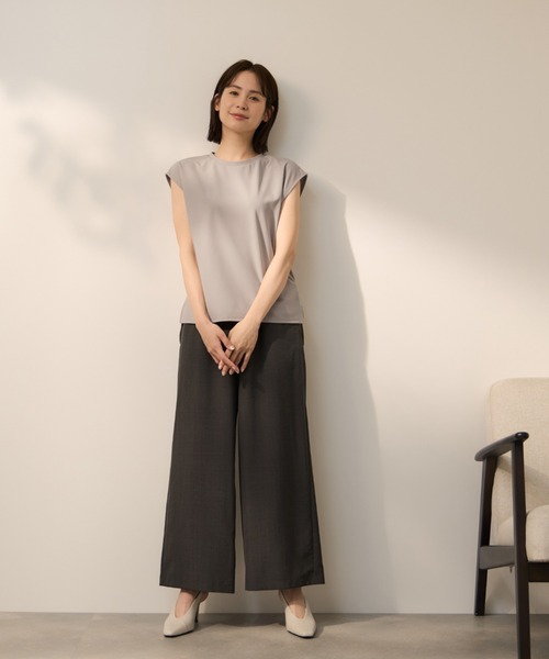 ketty(ケティ)の「【超快適機能】ノースリーブTブラウス(Tシャツ/カットソー・レディース・オフホワイト/ライトグレー・M)」の18枚目の写真