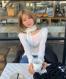 Mist U-Neck Tee_Ivory