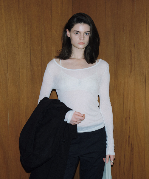 108POUND（108パウンド）の「Mist U-Neck Tee_Ivory（Tシャツ/カットソー・レディース・その他・FREE）」の4枚目の写真