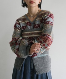 UND JACQUARD FAIR ISLE BUISTIER SET KNIT