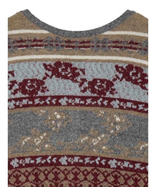 Ameri(アメリ)の「UND JACQUARD FAIR ISLE BUISTIER SET KNIT(ニット/セーター・レディース・グレー・FREE)」の11枚目の写真