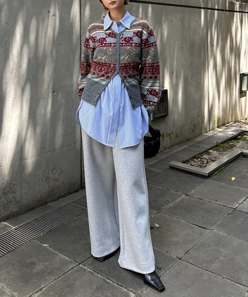 Ameri(アメリ)の「UND JACQUARD FAIR ISLE BUISTIER SET KNIT(ニット/セーター・レディース・グレー・FREE)」の16枚目の写真