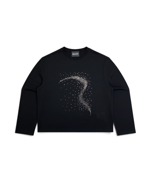 BORN SLIPPY(ボーンスリッピー)の「フューチャーウェーブ クロップド丈 ロングスリーブTシャツ(ブラック)(Tシャツ/カットソー・メンズ・その他・FREE)」の5枚目の写真