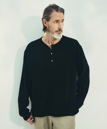 【SILKα/シルクアルファ】SILK α Henry Neck L/S Tee