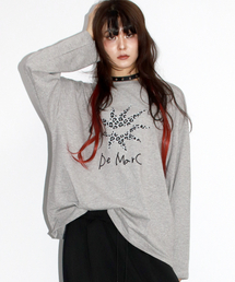 Bomb-star グラフィック長袖Tシャツ - グレー