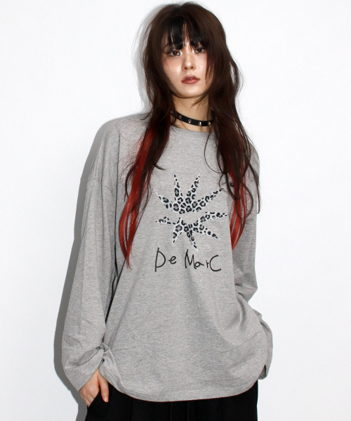 DEMARC(ドゥマーク)の「Bomb-star グラフィック長袖Tシャツ - グレー(Tシャツ/カットソー・レディース・その他・MEDIUM/LARGE)」の4枚目の写真