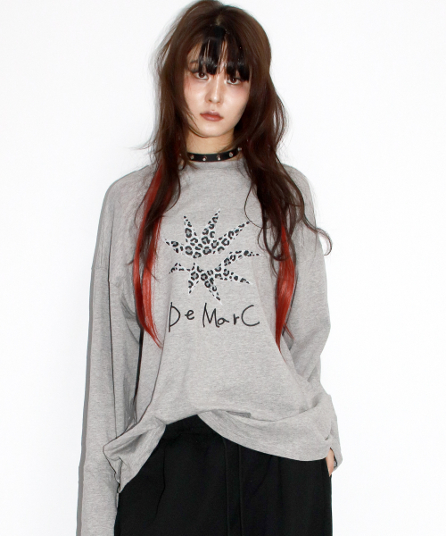 DEMARC(ドゥマーク)の「Bomb-star グラフィック長袖Tシャツ - グレー(Tシャツ/カットソー・レディース・その他・MEDIUM/LARGE)」の7枚目の写真